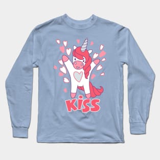 Kiss Unicorn Long Sleeve T-Shirt